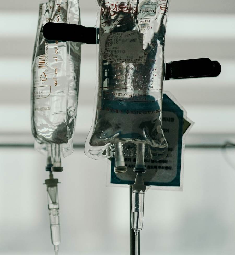 Clinical supplies prepared on a hospital ward